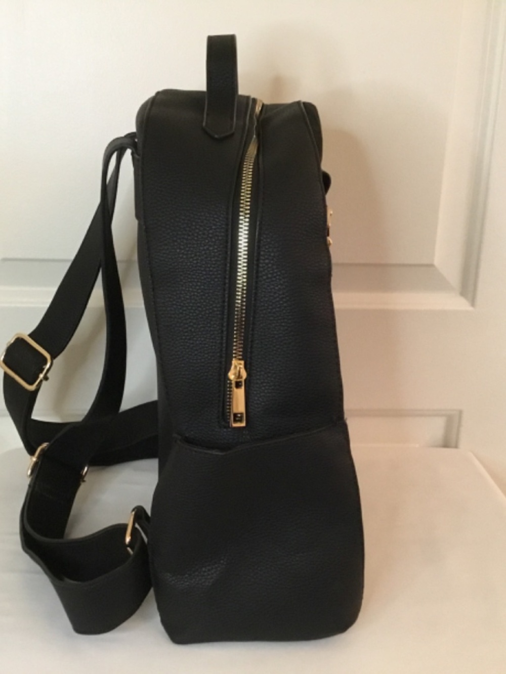 Call It Spring Black Backpack With Gold Chain Bag - Picture 6 of 6